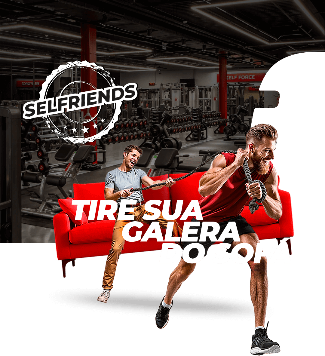 Chame seus amigos e ganhe benefícios. Tire sua galera do sofá.